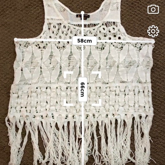 Love & Legend Macrame Tank with Tassels Plus sz 3X - Picture 4 of 4